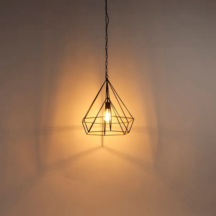 Skandinavische Hängelampe schwarz - Karkass