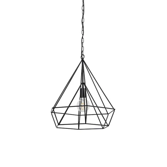 Skandinavische Hängelampe schwarz - Karkass