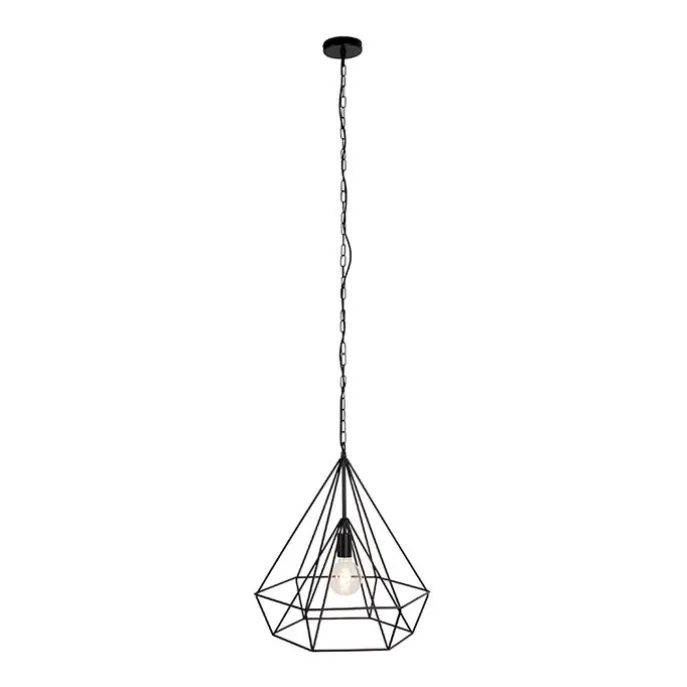 Skandinavische Hängelampe schwarz - Karkass