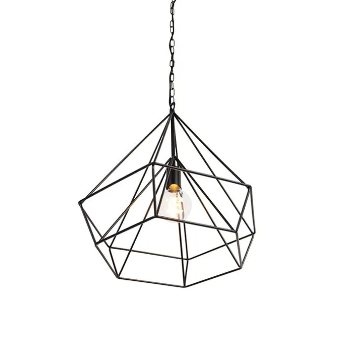 Skandinavische Hängelampe schwarz - Karkass