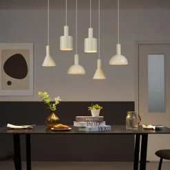 Skandinavische Hängelampe Creme 6-flammig - Biles