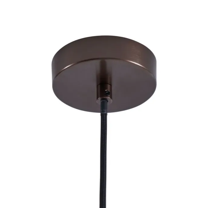 Skandinavische Hängelampe Dunkelbronze mit goldener Innenseite - Loes