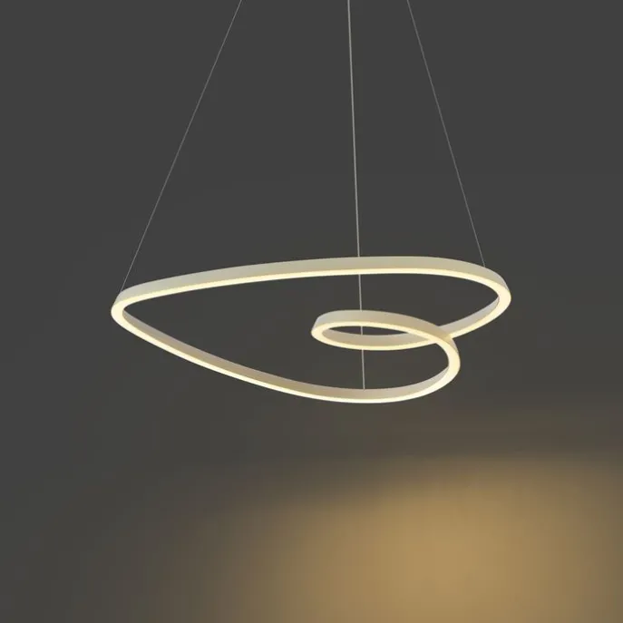 Skandinavische Hängelampe Beige 72cm inkl. LED 3-Stufen-Dimmbar - Circuit