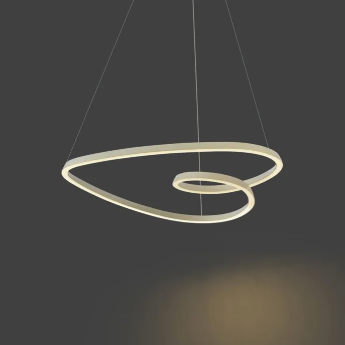 Skandinavische Hängelampe Beige 72cm inkl. LED 3-Stufen-Dimmbar - Circuit