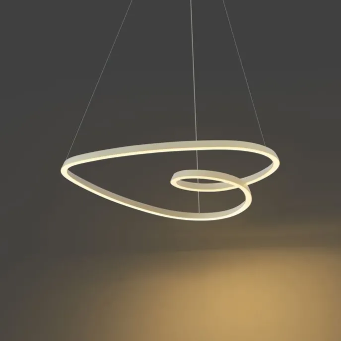 Skandinavische Hängelampe Beige 72cm inkl. LED 3-Stufen-Dimmbar - Circuit