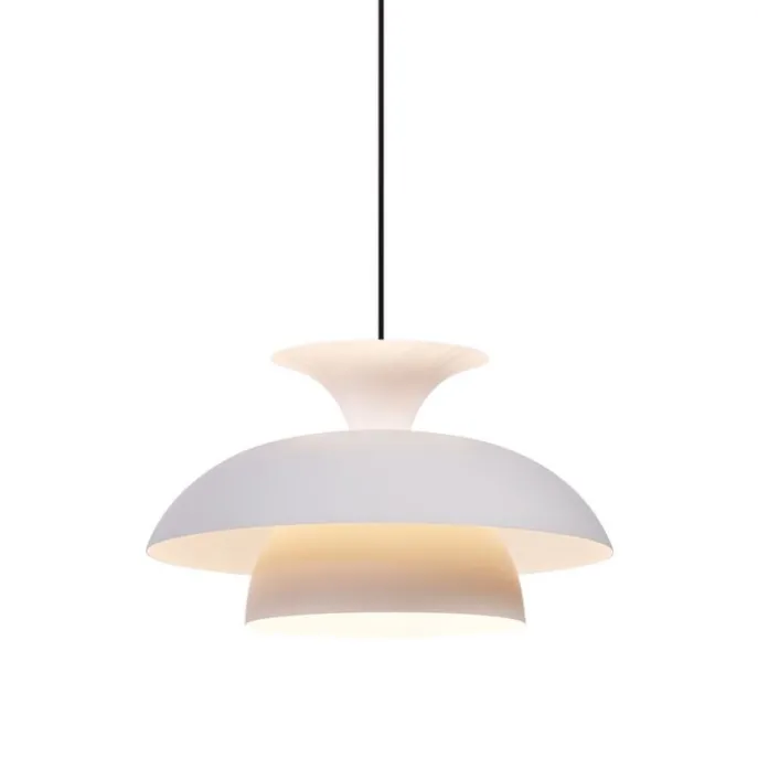 Skandinavische Hängelampe Beige mit weißer Innenseite - Titus