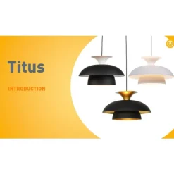 Skandinavische Hängelampe Beige mit weißer Innenseite - Titus