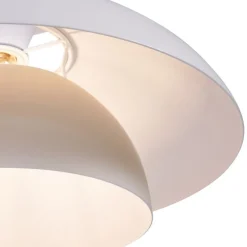 Skandinavische Hängelampe Beige mit weißer Innenseite - Titus