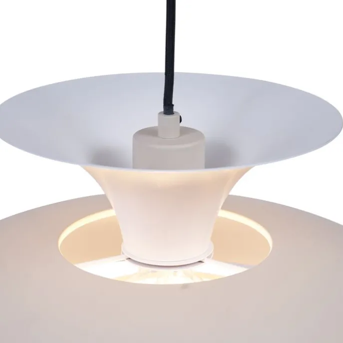 Skandinavische Hängelampe Beige mit weißer Innenseite - Titus