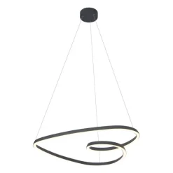 Skandinavische Hängelampe schwarz 72cm inkl. LED 3-Stufen-Dimmbar - Circuit
