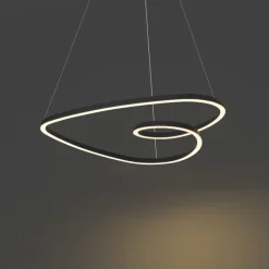 Skandinavische Hängelampe schwarz 72cm inkl. LED 3-Stufen-Dimmbar - Circuit