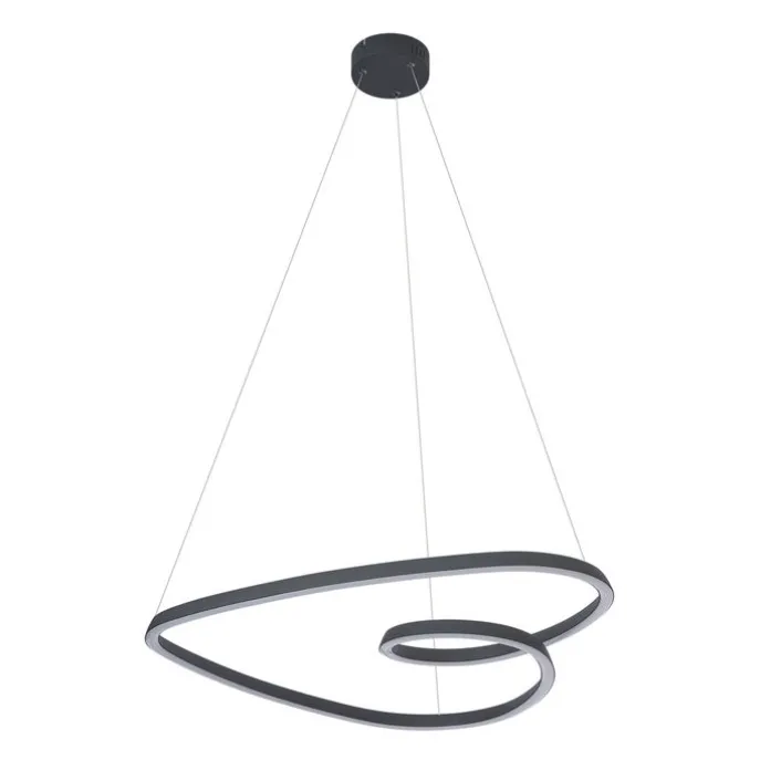 Skandinavische Hängelampe schwarz 72cm inkl. LED 3-Stufen-Dimmbar - Circuit