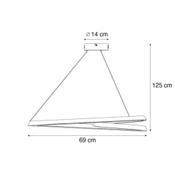 Skandinavische Hängelampe schwarz 72cm inkl. LED 3-Stufen-Dimmbar - Circuit