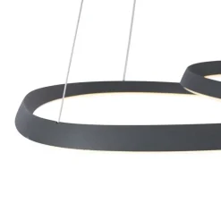 Skandinavische Hängelampe schwarz 72cm inkl. LED 3-Stufen-Dimmbar - Circuit