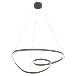 Skandinavische Hängelampe schwarz 72cm inkl. LED 3-Stufen-Dimmbar - Circuit