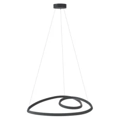 Skandinavische Hängelampe schwarz 72cm inkl. LED 3-Stufen-Dimmbar - Circuit