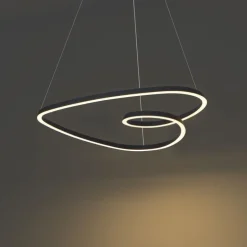 Skandinavische Hängelampe schwarz 72cm inkl. LED 3-Stufen-Dimmbar - Circuit