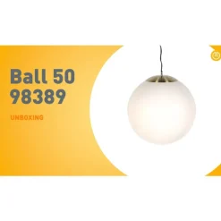 Skandinavische Hängelampe Opalglas 50 cm - Ball 50