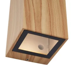 Skandinavische Wandleuchte Holz 2-flammig GU10 70mm IP54 - Baleno