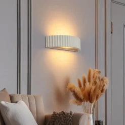 Skandinavische Wandleuchte Beige Organic - Plaster