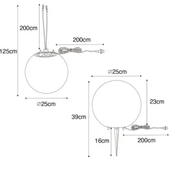 Smart Außenleuchte Grau 25 cm IP65 inkl. LED - Nura
