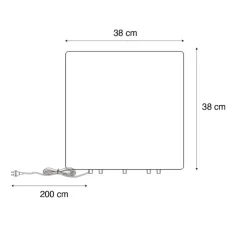 Smart Außenleuchte weiß 38 cm quadratisch inkl. LED A60 IP44 - Nura
