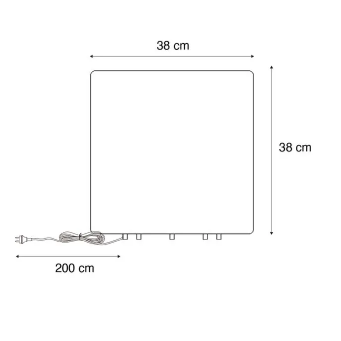 Smart Außenleuchte weiß 38 cm quadratisch inkl. LED A60 IP44 - Nura