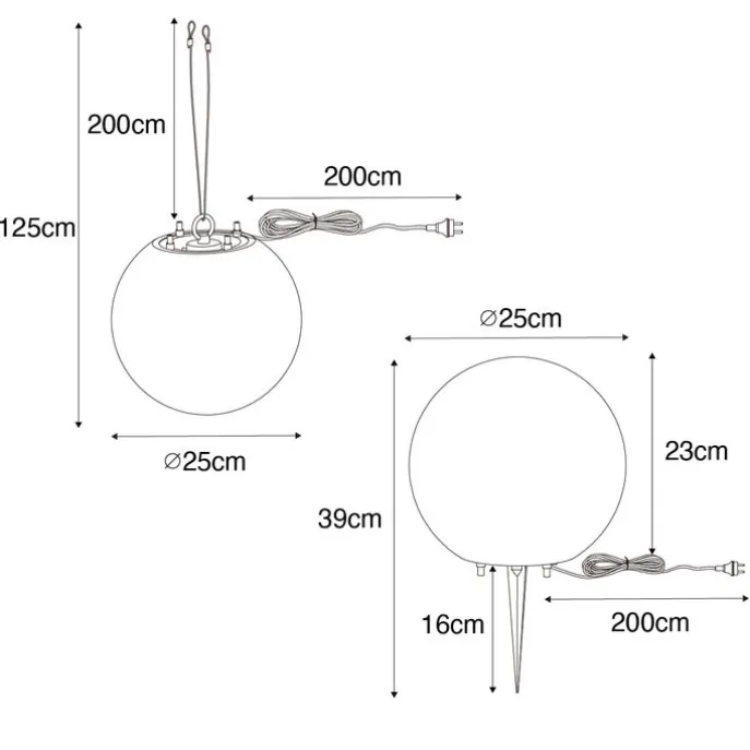 Smart Außenleuchte weiß 25 cm IP65 inkl. LED - Nura