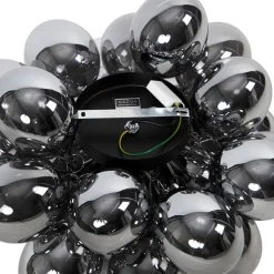 Smart Deckenleuchte schwarz mit Rauchglas inkl. 6 Wifi G9 - Uvas