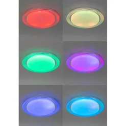 Smart Deckenleuchte weiß 48 cm inkl. LED und Dimmer RGB - Jochem
