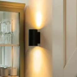 Smart Design Wandleuchte schwarz inkl. WiFi GU10 - Sandy