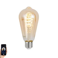 Smart Dimmbare LED-Glühbirne E27 ST64 Bernstein 4,9 W 320 lm 2500 K