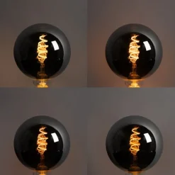 Smart E27 dimmbar in Kelvin LED-Lampe G125 schwarz 4W 60 lm 1800-3000K