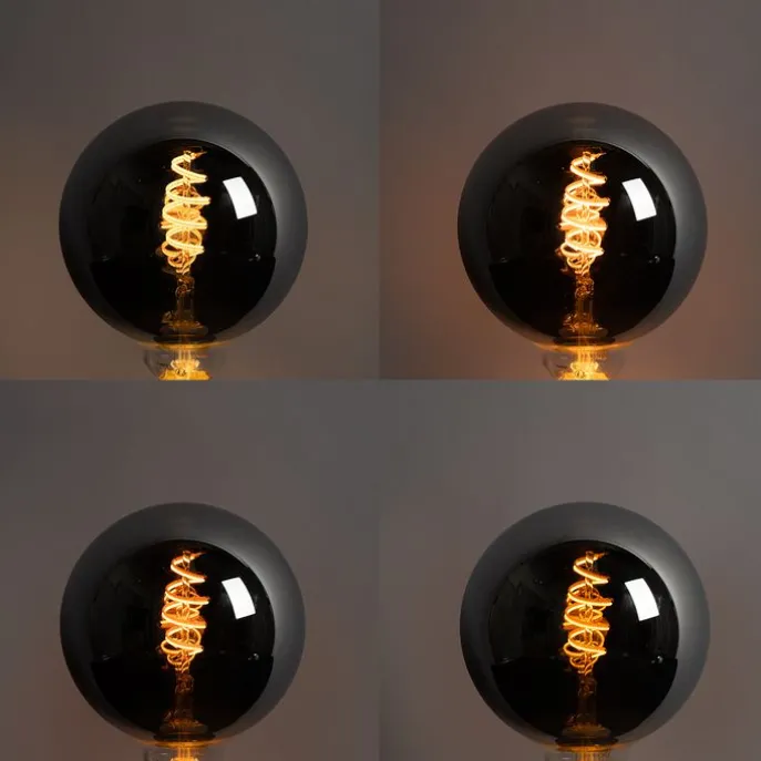 Smart E27 dimmbar in Kelvin LED-Lampe G125 schwarz 4W 60 lm 1800-3000K