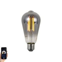 Smart E27 Dimmbar LED Glühbirne ST64 Rauch 4.9W 150lm 1800K
