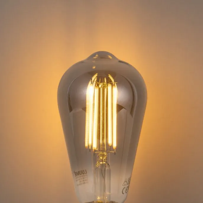 Smart E27 Dimmbar LED Glühbirne ST64 Rauch 4.9W 150lm 1800K