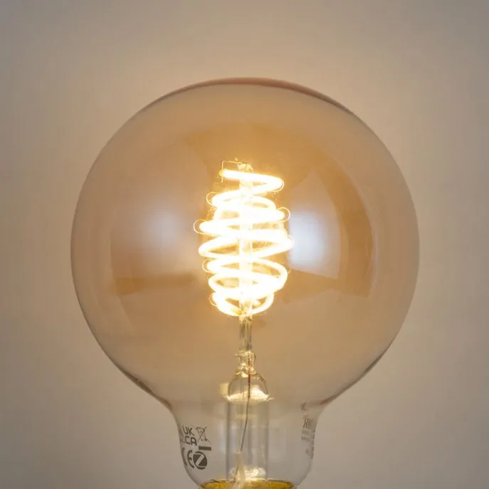 Smart E27 Dimmbar LED Glühbirne G95 Bernstein 4,9W 320lm 2500K