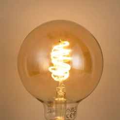 Smart E27 Dimmbar LED Glühbirne G95 Bernstein 4,9W 320lm 2500K