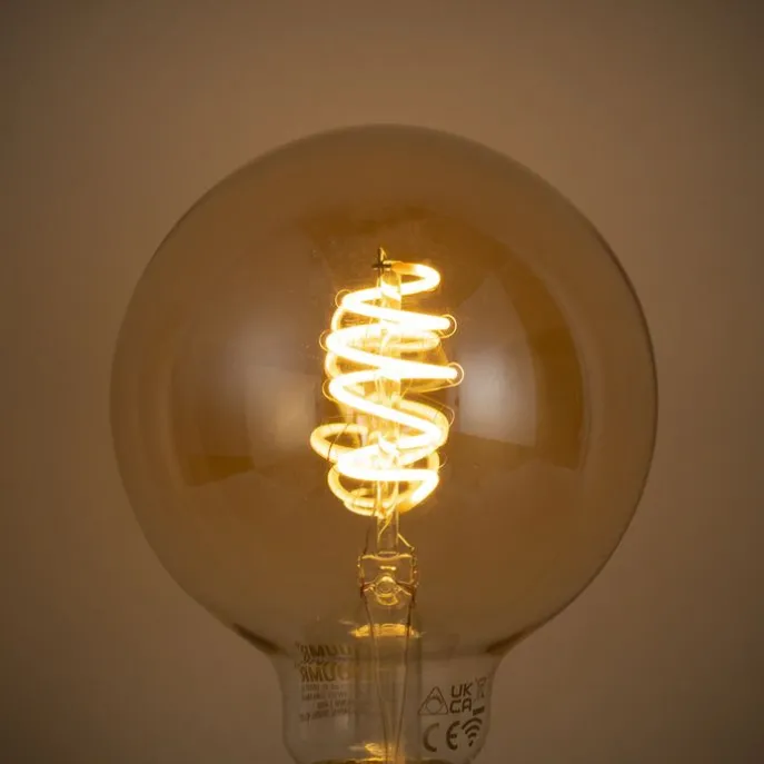 Smart E27 Dimmbar LED Glühbirne G95 Bernstein 4,9W 320lm 2500K