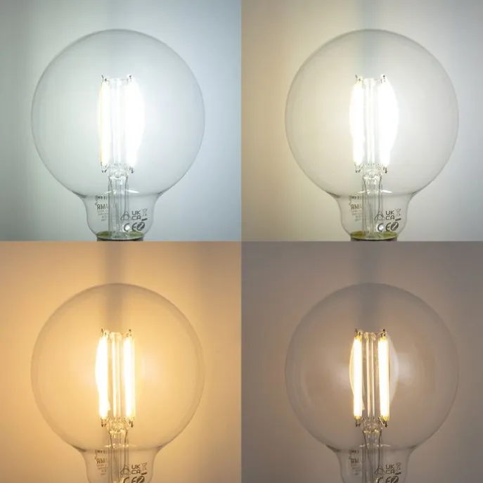 Smart E27 Dimmbare LED-Glühbirne G95 Klar 7W 806lm 2700-6500K