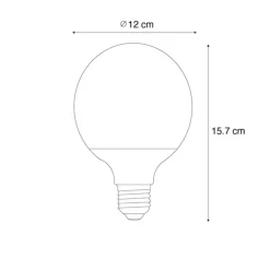 Smart E27 LED Glühbirne G120 Matt RGBW 9W 806 lm 2700-6500K