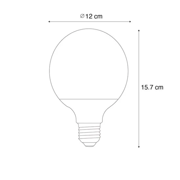 Smart E27 LED Glühbirne G120 Matt RGBW 9W 806 lm 2700-6500K