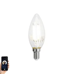 Smart E14 LED Glühbirnen C35 Klar 4,2W 470lm 2700-6500K