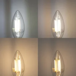 Smart E14 LED Glühbirnen C35 Klar 4,2W 470lm 2700-6500K