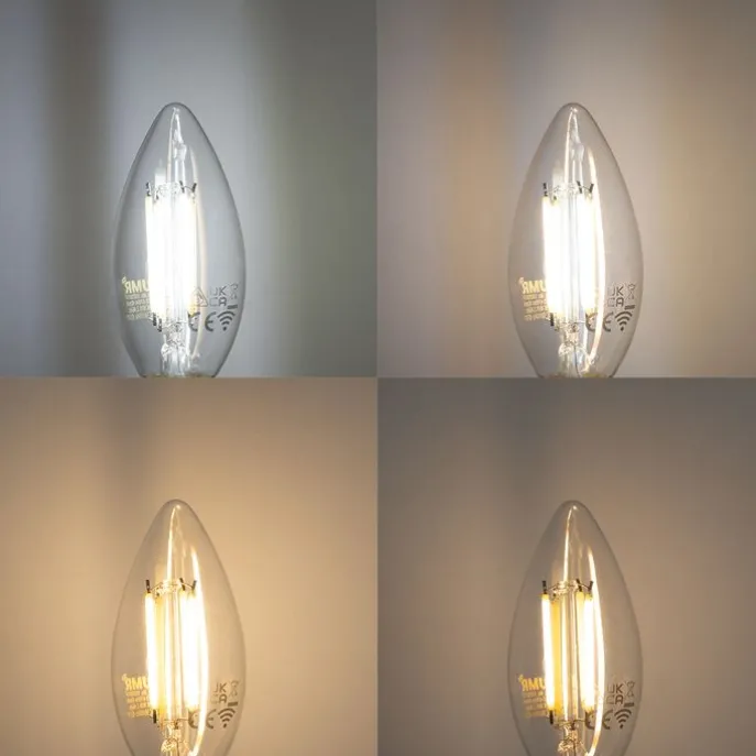 Smart E14 LED Glühbirnen C35 Klar 4,2W 470lm 2700-6500K