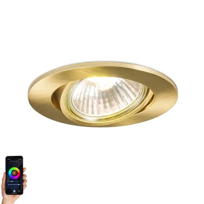 Smart Einbau Spot Gold kippbar inkl. Wifi GU10 - Cisco