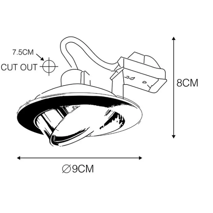 Smart Einbau Spot Gold kippbar inkl. Wifi GU10 - Cisco