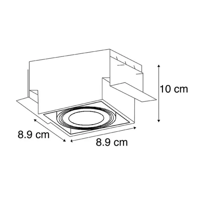 Smart Einbau Spot schwarz inkl. Wifi GU10 trimless - Oneon 1