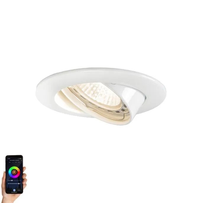 Smart Einbau Spot weiß kippbar inkl. Wifi GU10 - Edu