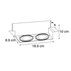 Smart Einbau Spot weiß trimless inkl. 2 WiFi GU10 - Oneon 2